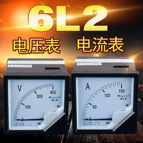 6L2 Alternating Current Pointer Ammeter Voltmeter 450V Frequency Power Factor 100A200A