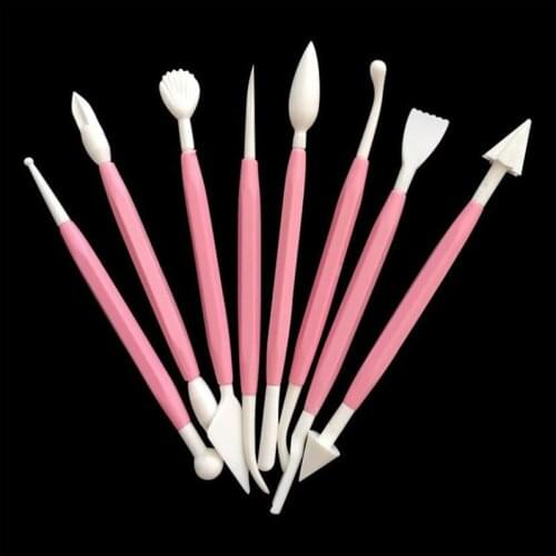 8pcs/Lot 16 Decorating Tool Patterns Fondant Cake Decorating Flower Sugar Craft Clay Fondant Cake Free Shipping Modelling Tools