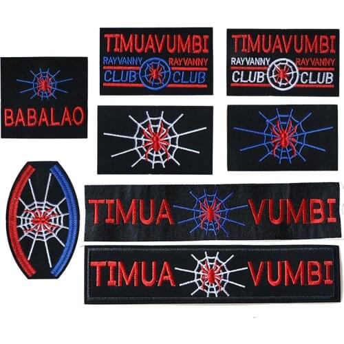 Cartoon Decorative Patch Blue red spider icon Embroidered Applique Patches For DIY Iron on Badges Stickers on backpack,clothes