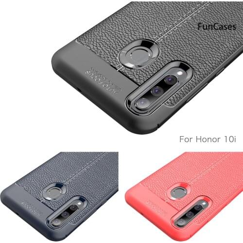 Business Lychee Pattern Shell P Smart Plus 2019 sFor Huawei para Enjoy 9S Honor 10i 20i 20 Lite Luxury Phone Etui Cases Aksesuar