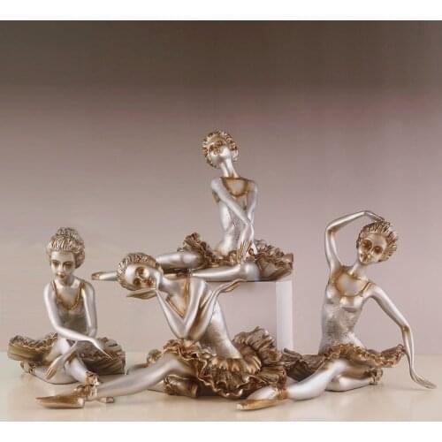 EUROPEAN BALLET DANCER GIRL RESIN ACCESSORIES CLOTHING STORE FIGURINES CRAFTS HOTEL HOME LIVINGROOM TABLE FURNISHING DECORATION