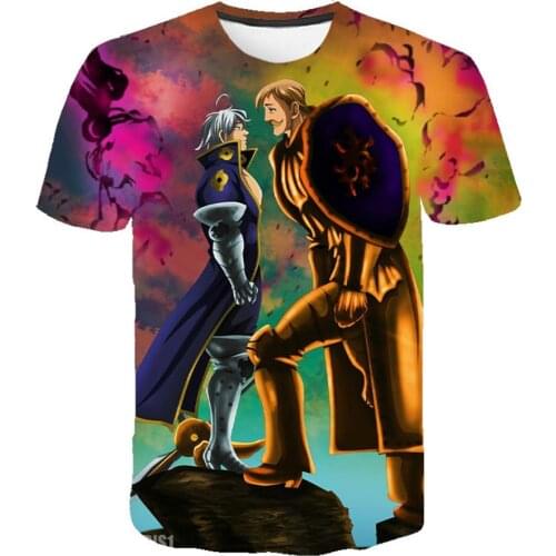 New Anime Escanor Lions Sin Of Pride 3D Print T Shirt Unisex T Shirt Short Sleeve Casual Fashion Harajuku Round-neck Top Tees