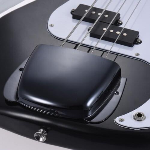 Hot Sale Short Steel Bridge Cover Protector for 4-string Electric Bass Guitar Part Replacement Black