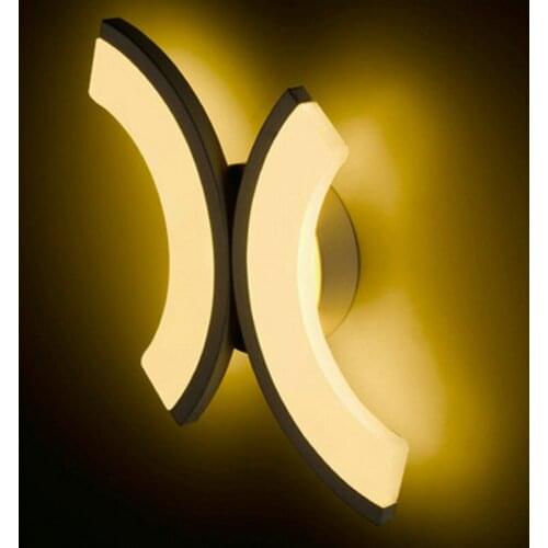 Brief led wall lamp living room modern acrylic bedroom bedside lamp Hotel Villa corridor wall lamp double C