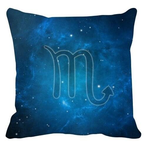 Starry Night Scorpio Zodiac Constellation Throw Pillow Square Cover