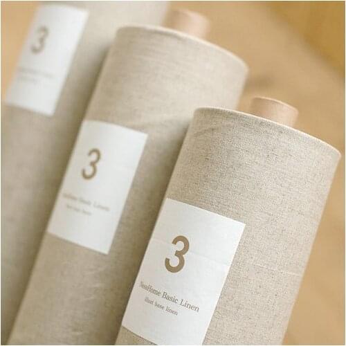 Top selling 150cmx50cm Light Beige Vintage Hemp Cotton Linen Fabric For Patchwork Sewing Dolls Painting Textiles Curtain Cloth