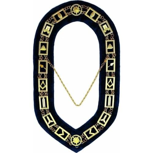 Masonic Master Mason Chain Collar Knight Templar Knight Necklace Pendant Keychain Masonic Crown Won Mason Collar Gold Chain