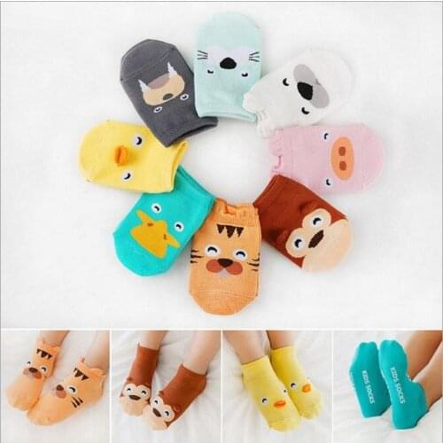 Baby Girls Socks Cotton Cartoon Little Children Cute Socks for Kids Boys Non-Slip Floor Socks Fashion Breathable Socks