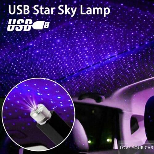 2021 New Car USB Star Beautiful Ceiling Light Starry Sky Projection Decor Lamp Roof Night