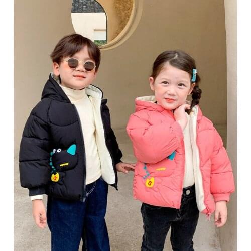 2021 New Autumn Winter Baby Kids Outerwear Infants Boy Girl Hooded Jacket Coats Clothing Christmas Cotton Padded Toddler Clothes