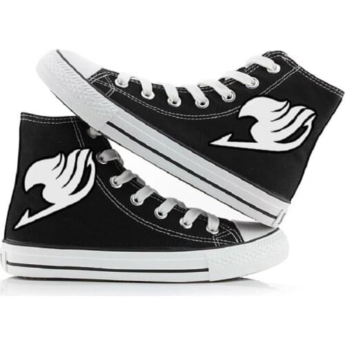 Unisex Anime Fairy Tail Guild Logo Casual Canvas Shoes plimsolls High Flat shoes duck shoes Sneakers