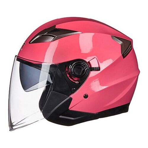 Professional Women Motorcycle Helmet Half Face Electric Bicycle Helmet Double Visor Dot Approved Casco De Moto