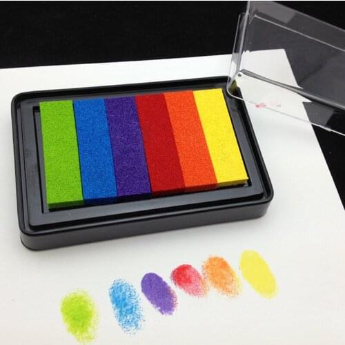 YYDS Rainbow Multicolor Ink Pad Oil Based for stamp Scrapbook Photo Album DIY Craft