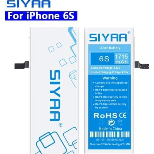 SIYAA Battery For iPhone 6S 6GS 6 S Replacement Batteries High Capacity 1715mAh Lithium Polymer Mobile Phone Batteries Replace