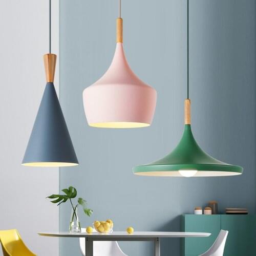 Nordic Solid Wood Modern Simplicity Creative Single Head Many Head Bedroom Decoration E 27 AC 90-260 V Aisle Living Room