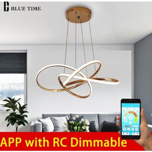 Modern Pendant Light Led Hanging Lamp Gold frame 110V 220V Pendant Lamp for Dining room Kitchen Living orom Bedroom Luminaires
