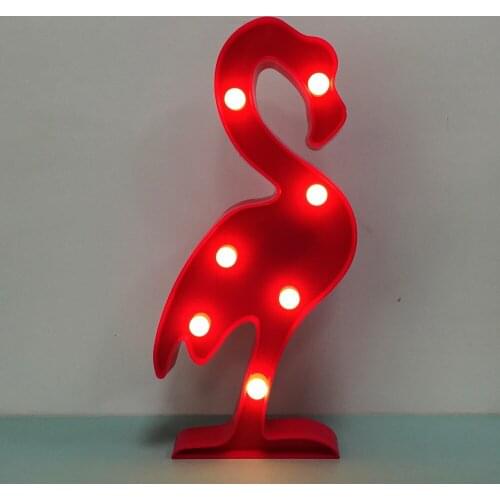 Ins swing LED flamingo giraffe penguin style lights string decorative wall hanging creative night light