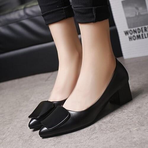 Big Size Shoes Woman Pumps Kitten Heels Wedding Formal Shoes Women New Block Heels Lolita Black Shoes Female Heels Zapatos Punk