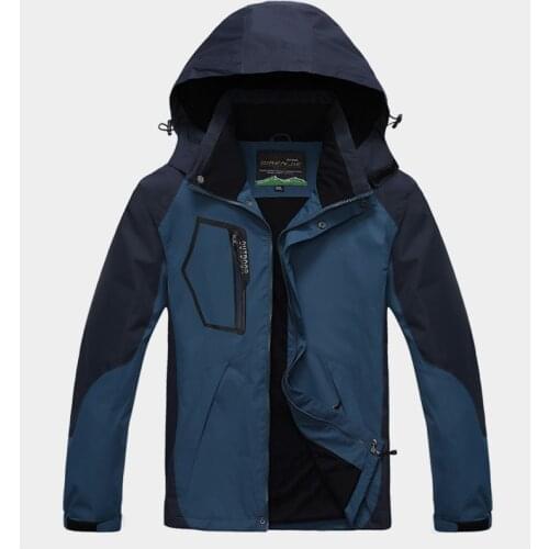 Men Spring Autumn Windbreaker Fishing Climbing Camping Waterproof Hooded Jackets Outdoor Mens Hiking windproof thin Jackets