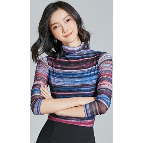 Camiseta de malha de malha de alta qualidade de alta qualidade de alta qualidade de manga longa