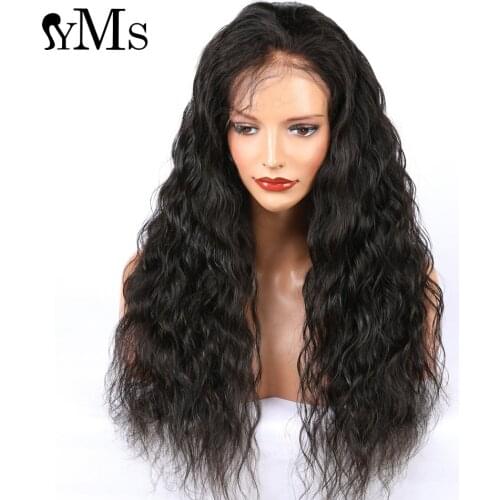 YMS 13x4 Lace Front Wigs Brazilian Loose Deep Wave Human Hair Lace Wigs 150% Density Remy Hair Pre Plucked 13x4 Lace Front Wig