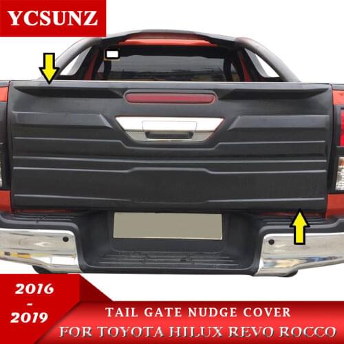 Tail Gate Dudge Cover For Toyota Hilux SR5 conquest 2016 2017 2018 2019 Matte Black Color ABS double cab