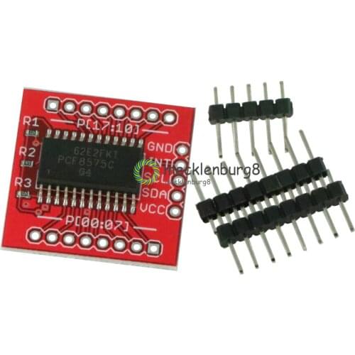 1Set PCF8575 PCF8575C IIC I2C I/O Extension Shield Module With Pins 16-bit 400kHZ SMBus I/O Ports For Arduino