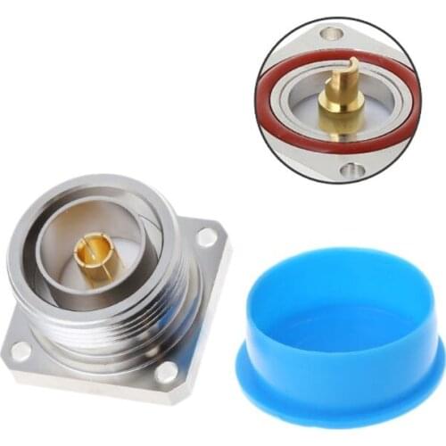 1 Pc L29 7/16 Din Female Jack Center Connector With 4 Holes Flange Deck Solder Cup RF Coax Adapter