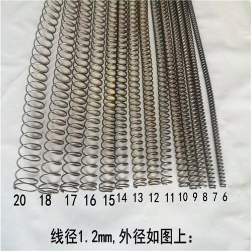 2pcs Pressure elastic 1.2 mechanical pressure spring strong compression 305