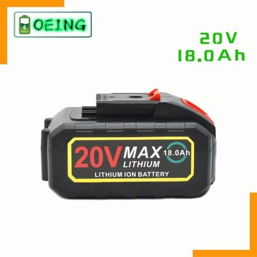 2021 NEW Li-ion 20V 18000mAh lithium battery for Day Cordless Wrench power tool Electric drill Fast Charging factory outlet