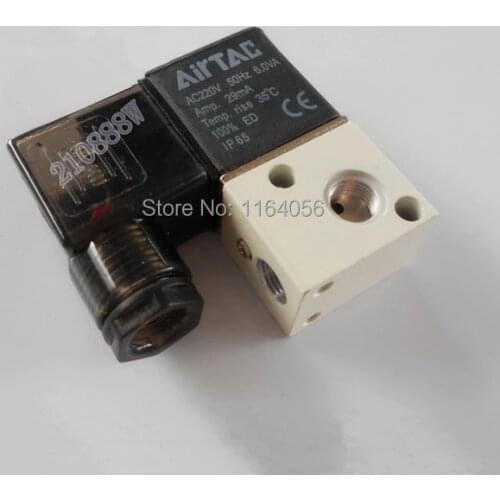 3V1-06 220VAC 3Port 2Pos 1/8" BSP Normally Closed Solenoid Air Valve Coil LED