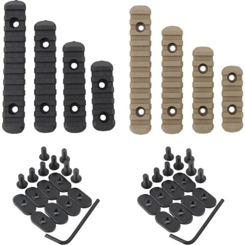 4 Pcs/set 5/7/9/11-Slot Rail Section for M-Lok handguard Picatinny/Weaver Rail Handguard Section 2.5cm