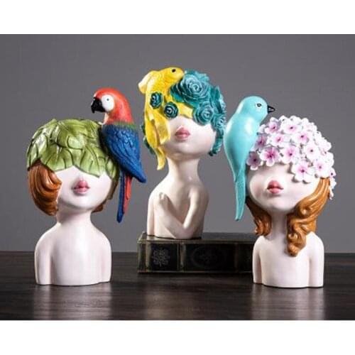 Nordic style abstract girl crafts desktop ornaments, home decorations, portrait sculptures, birthday gifts