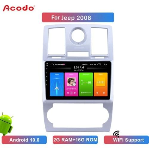 ACODO 2G RAM 16G ROM Android 10.0 Car Radio Multimedia Player For JEEP Cherokee compass 2008 Navigation GPS 2 Din