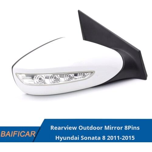 Baificar Brand New Rearview Mirror 8Pins With Turn Signal Light Assembly For Hyundai Sonata 8 2011-2015