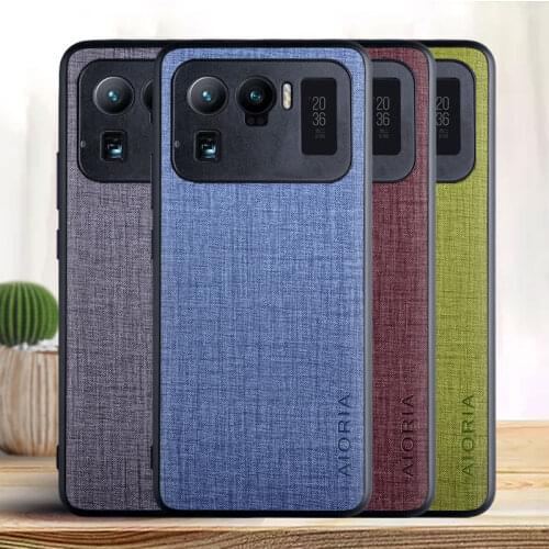 Case for Xiaomi Mi 11 Ultra Lite Pro Cross pattern PU leather cover phone for Mi 11 Lite case funda coque capa