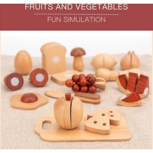 Wooden Play House Educational Toys, Childrens Fruits, Cut To See, Wooden Magic Stickers, Vegetables, Cuts, Educational Toys