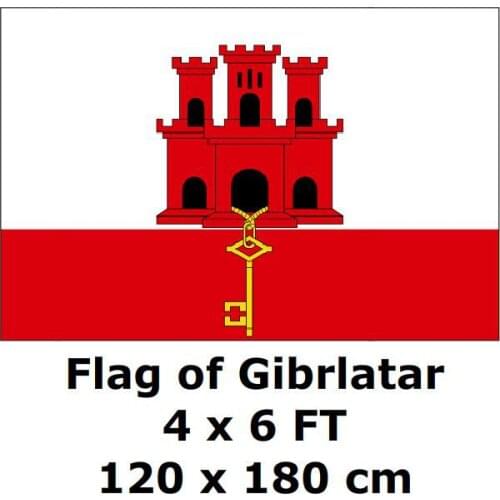 Gibrlatar Flag 120 x 180cm 100D Polyester Large Big Flags and Banners Country Banner For Home Decoration