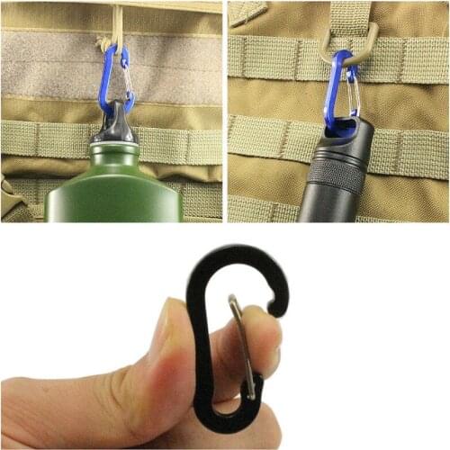 3@# Essential for Outdoor Activities 5/10Pcs Aluminum Alloy Carabiner Outdoor Camping Climbing Snap Clip Lock 9Color