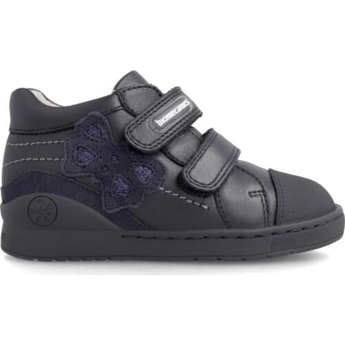 Bimecanics leather ankle boots for girls with two velocs