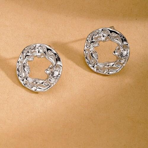 Miuoxion Retro Irregular Round Uneven Earrings Fashion Personality Party Jewelry For Women Feature Namour Charm Gift All Seasons