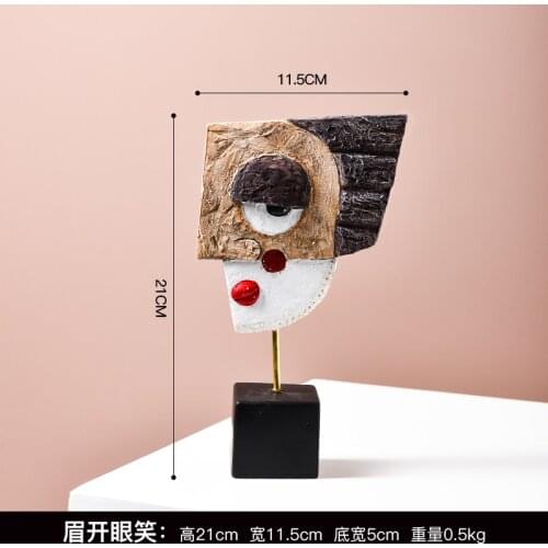 Fashionable Nordic ins abstract character art ornaments modern minimalist wine cabinet bookcase furnishings decoration