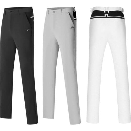 JL Men Golf Pants Autumn Winter 2021 New Warm Fleece Pants Quick-drying Sports Trousers