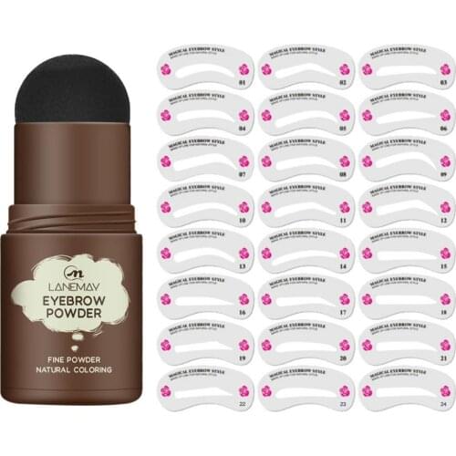 Brow Stamp Shaping Kit Portable Waterproof Eyebrow Print Reusable Stencils Eyebrow Stamp Natural Shape Brow Stamp Eye Makeup