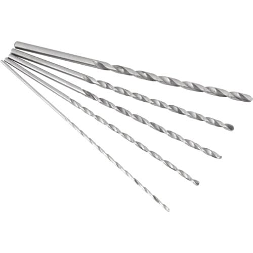 5 pcs HSS Auger Twist Drill Bit Set 2/3/3.5/4/5 mm Diameter160mm Long Straight Shank Drill Bits for Electric Drills