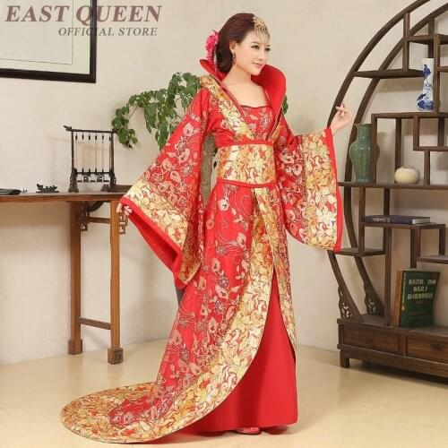 Chinese folk dance clothing dress ancient chinese costume queen stage wear performance oriental dancing cosplay AA4058