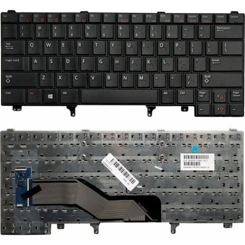 GZEELE New US keyboard for Dell Latitude E6220 E6230 E6430s E6420 0C7FHD English without Point Stick black
