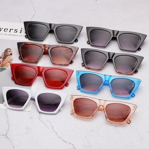 Vintage Rectangle Sunglasses Unisex Retro Driving Glasses Trendy Frame Cat Eye Sun Glasses UV400 Protection Outdoor Eyewear