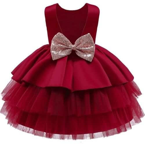 Puffy Princess Dress Girls Evening Dress Children Cake Birthday Dress Catwalk Host For Girls Kids Supplies Party Summer 2021 New