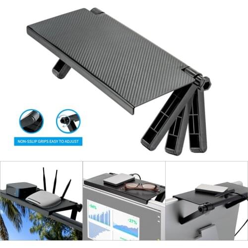 Adjustable TV Screen Top Storage Shelf Rack Holder Computer Monitor Desktop Stand TV Rack Display Shelf Storage Rack